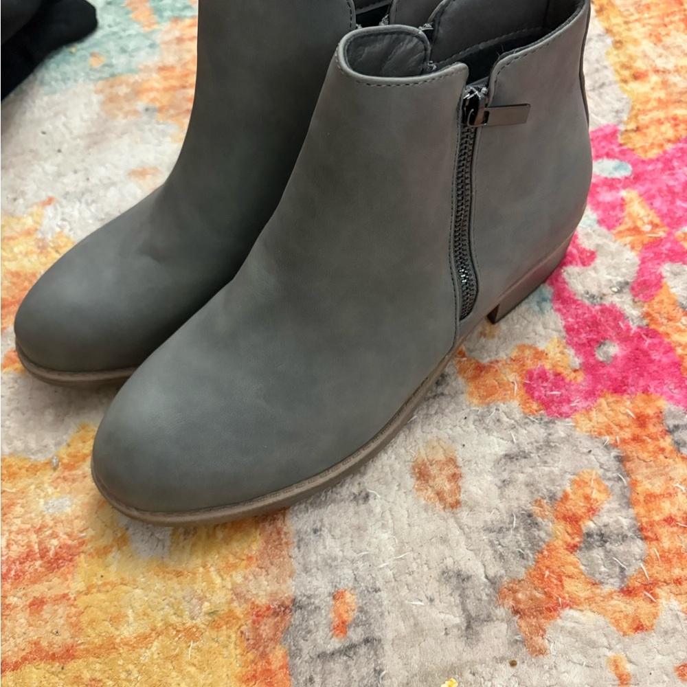 Elegant Gray Ankle Booties